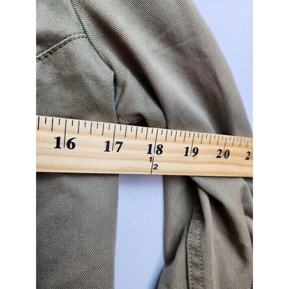 Lucky Brand Womens/Mens Military Field Jacket Hood Full Zip Olive Green Y2K - Picture 9 of 9